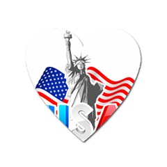 New York City Holiday United States Usa Heart Magnet by Jancukart