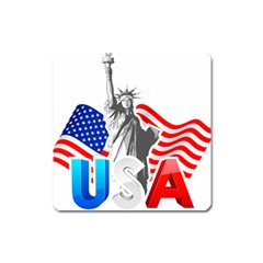 New York City Holiday United States Usa Square Magnet