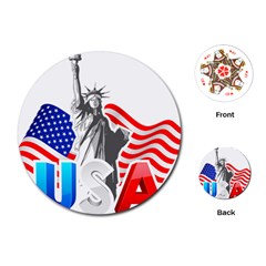 New York City Holiday United States Usa Playing Cards Single Design (round)