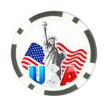 New York City Holiday United States Usa Poker Chip Card Guard Front