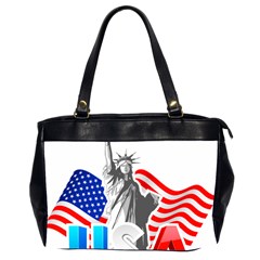 New York City Holiday United States Usa Oversize Office Handbag (2 Sides)