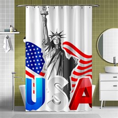 New York City Holiday United States Usa Shower Curtain 48  X 72  (small)  by Jancukart