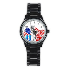 New York City Holiday United States Usa Stainless Steel Round Watch