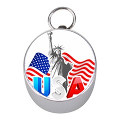 New York City Holiday United States Usa Mini Silver Compasses