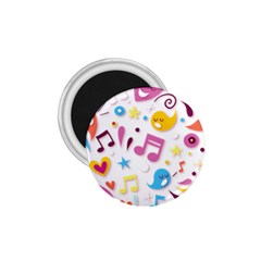 Love Cute Cartoon Seamless Shading 1 75  Magnets