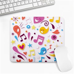 Love Cute Cartoon Seamless Shading Large Mousepad