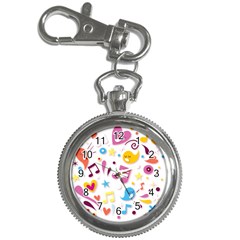 Love Cute Cartoon Seamless Shading Key Chain Watches by Jancukart