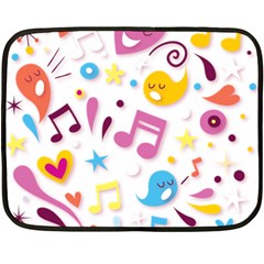 Love Cute Cartoon Seamless Shading Fleece Blanket (mini)