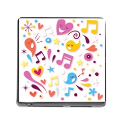 Love Cute Cartoon Seamless Shading Memory Card Reader (square 5 Slot) by Jancukart