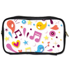 Love Cute Cartoon Seamless Shading Toiletries Bag (two Sides)