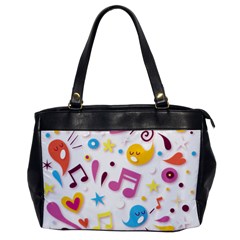 Love Cute Cartoon Seamless Shading Oversize Office Handbag by Jancukart