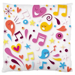 Love Cute Cartoon Seamless Shading Standard Flano Cushion Case (two Sides)