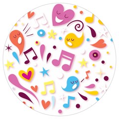 Love Cute Cartoon Seamless Shading Round Trivet