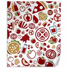 Pizza Seamless Pattern Background Canvas 16  X 20 