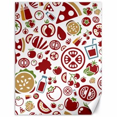 Pizza Seamless Pattern Background Canvas 18  X 24 