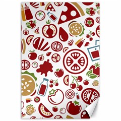 Pizza Seamless Pattern Background Canvas 24  X 36 