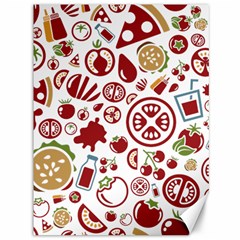 Pizza Seamless Pattern Background Canvas 36  X 48 