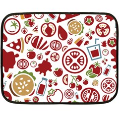 Pizza Seamless Pattern Background Fleece Blanket (mini)