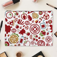 Pizza Seamless Pattern Background Cosmetic Bag (xl)