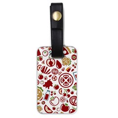 Pizza Seamless Pattern Background Luggage Tag (one Side)