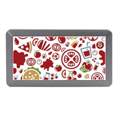 Pizza Seamless Pattern Background Memory Card Reader (mini)