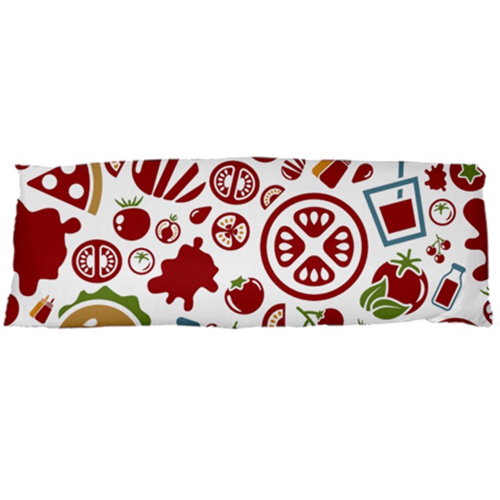 Pizza Seamless Pattern Background Body Pillow Case Dakimakura (Two Sides)