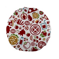 Pizza Seamless Pattern Background Standard 15  Premium Round Cushions