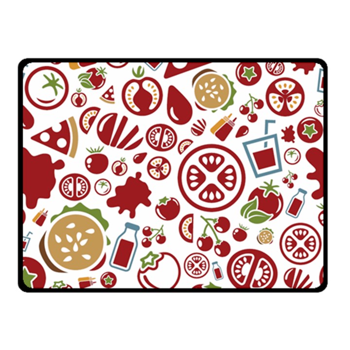 Pizza Seamless Pattern Background Double Sided Fleece Blanket (Small) 