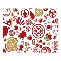 Pizza Seamless Pattern Background Double Sided Flano Blanket (large) 