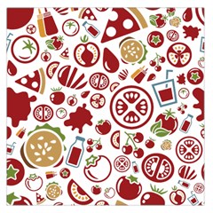 Pizza Seamless Pattern Background Square Satin Scarf (36  X 36 )