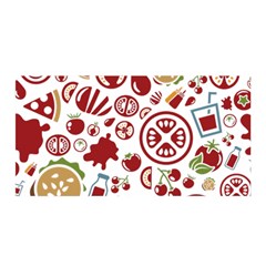 Pizza Seamless Pattern Background Satin Wrap 35  X 70 