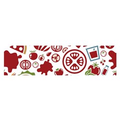 Pizza Seamless Pattern Background Oblong Satin Scarf (16  X 60 )