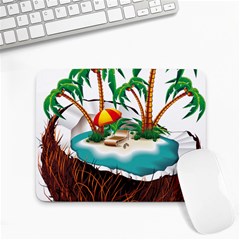 Coconut And Holiday Beach Food Small Mousepad by Jancukart