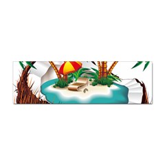 Coconut And Holiday Beach Food Sticker (bumper) by Jancukart