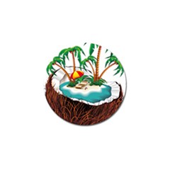 Coconut And Holiday Beach Food Golf Ball Marker