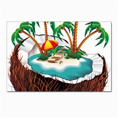 Coconut And Holiday Beach Food Postcard 4 x 6  (pkg Of 10) by Jancukart