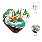 Coconut And Holiday Beach Food Playing Cards Single Design (Heart) Front