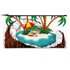 Coconut And Holiday Beach Food Pencil Case by Jancukart