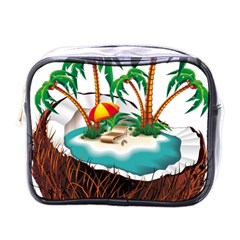 Coconut And Holiday Beach Food Mini Toiletries Bag (one Side)