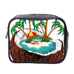 Coconut And Holiday Beach Food Mini Toiletries Bag (two Sides)