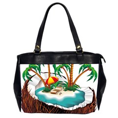 Coconut And Holiday Beach Food Oversize Office Handbag (2 Sides)