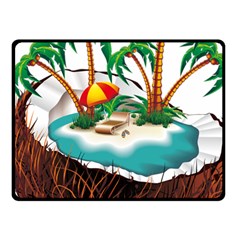 Coconut And Holiday Beach Food Fleece Blanket (small) by Jancukart