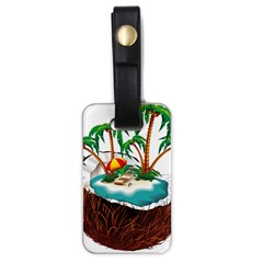 Coconut And Holiday Beach Food Luggage Tag (one Side)