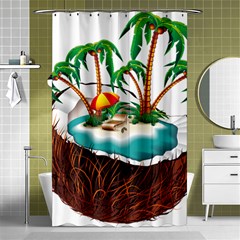 Coconut And Holiday Beach Food Shower Curtain 48  X 72  (small) 