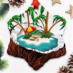 Coconut And Holiday Beach Food Ornament (Snowflake) Front