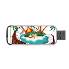 Coconut And Holiday Beach Food Portable Usb Flash (one Side)