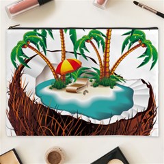 Coconut And Holiday Beach Food Cosmetic Bag (xxxl)