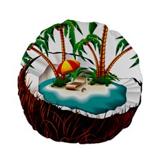 Coconut And Holiday Beach Food Standard 15  Premium Round Cushions