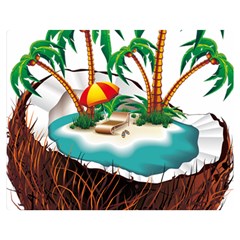 Coconut And Holiday Beach Food Double Sided Flano Blanket (medium) 