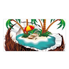 Coconut And Holiday Beach Food Satin Shawl 45  X 80 